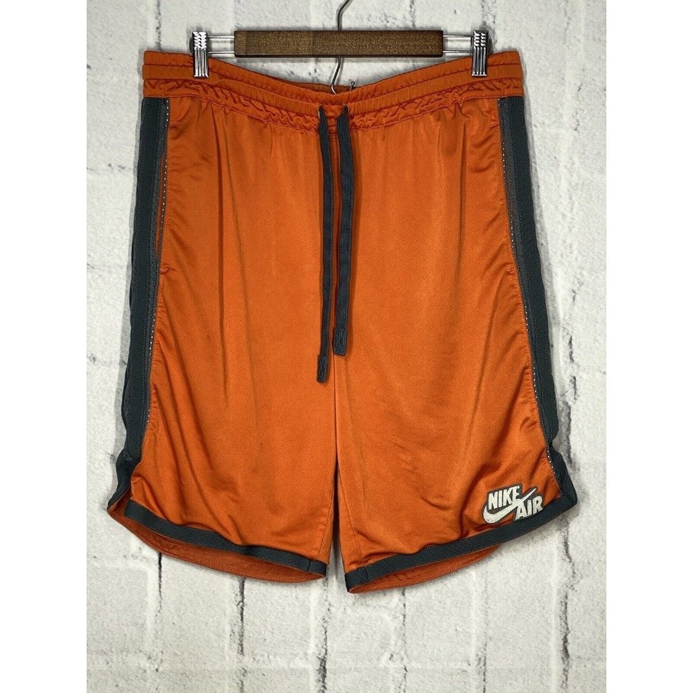 Vintage NIKE AIR Windbreaker Shorts Sz M Orange Embroidered Logo Y2k‎ 920220 KL4